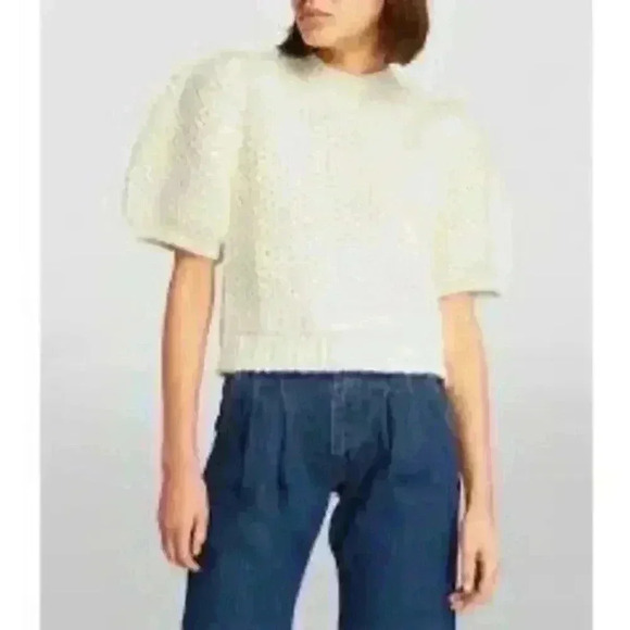 New NWT Anine Bing Puff-Sleeve Brittany Sweater Sz L Retails $440 - Picture 5 of 11